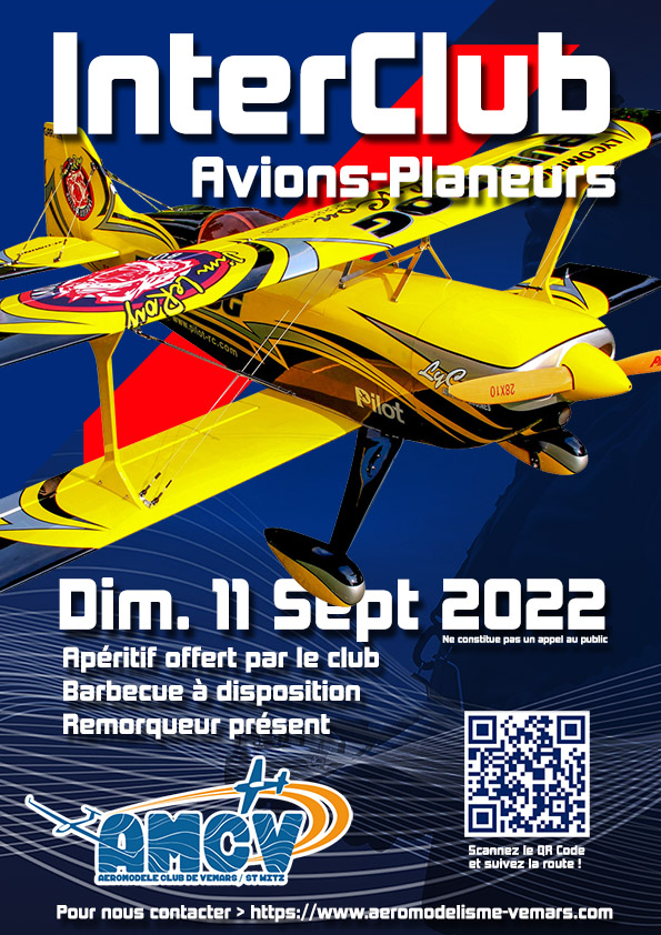 Affiche InterClub AMCV pour le 11 Septembre 2022